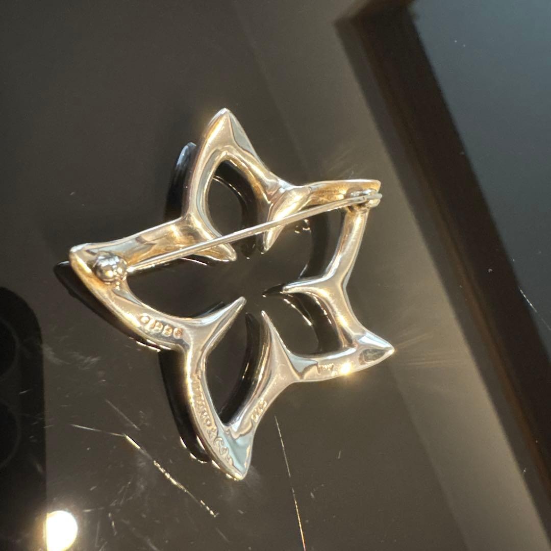 Tiffany & Co. Plumeria Flower Brooch Pin Sterling Silver SV925 No Box Rare