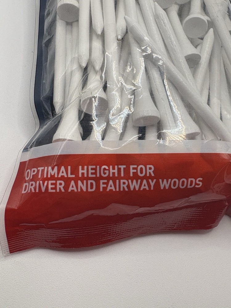 Maxfli Performance Golf Tees 3 1/4” White - 100 Count (Open Package)