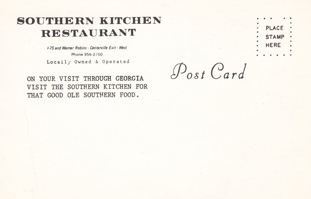 SOUTHERN KITCHEN RESTAURANT, GA - PC4694