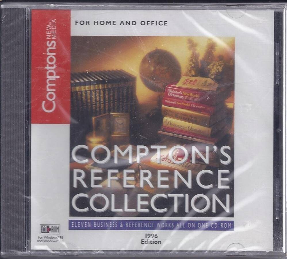 Compton's Reference Collection (1996) Computer Software on NEW CD - $1.00 SHIP