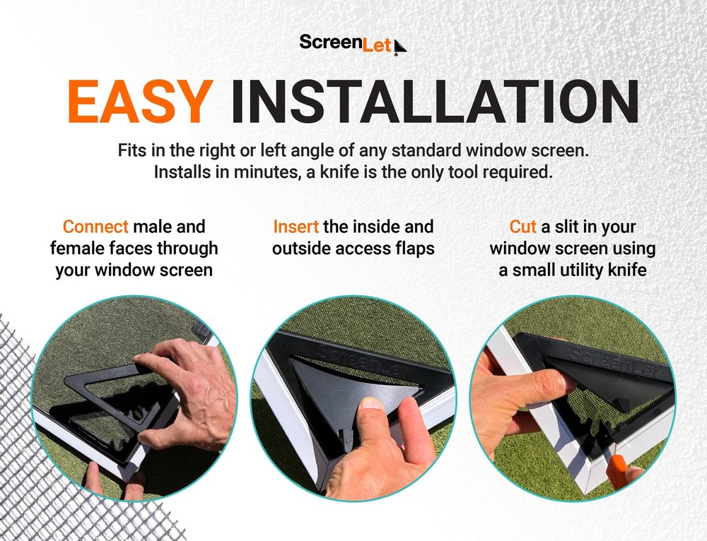 Window Screen Pass Through Attachment - Bring Inside Power Outside Easily - F...