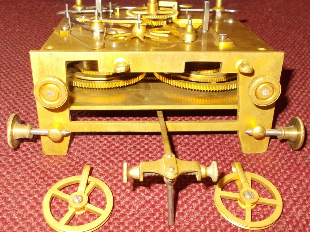 ANTIQUE LENZKIRCH VIENNA WEIGHT DRIVEN SECOND BIT WALL CLOCK MOVEMENT