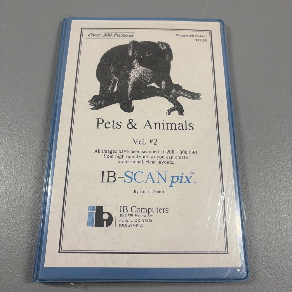 Vintage Atari Software IB - Scan Pix Pets & Animals IB Computers Ernest Smith