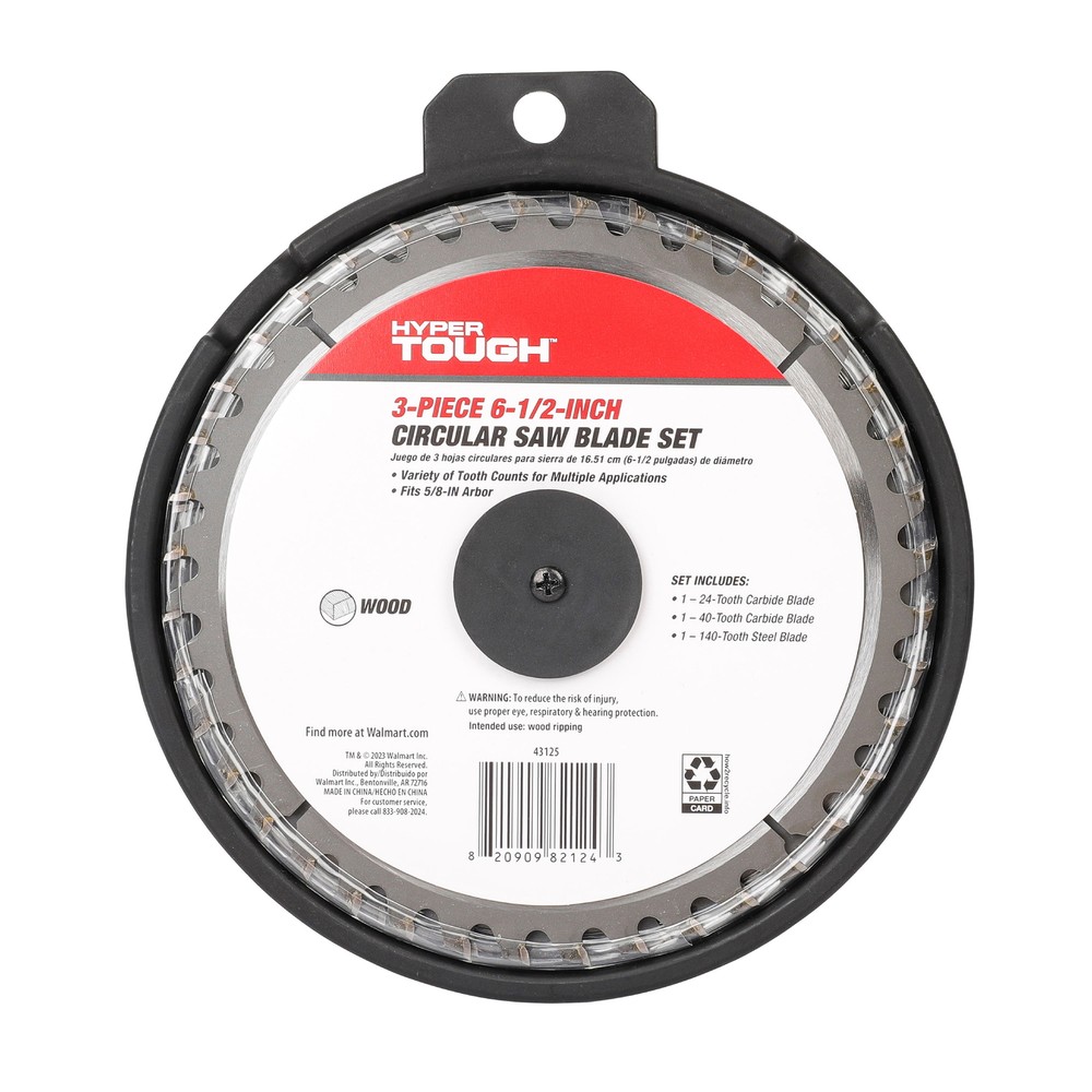 3-Piece 6-1/2-inch Circular Saw Blade Set