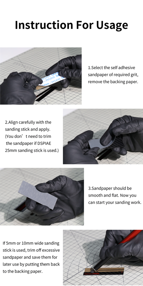 DSPIAE Carbon Fiber Sanding Board Set CB-S - US