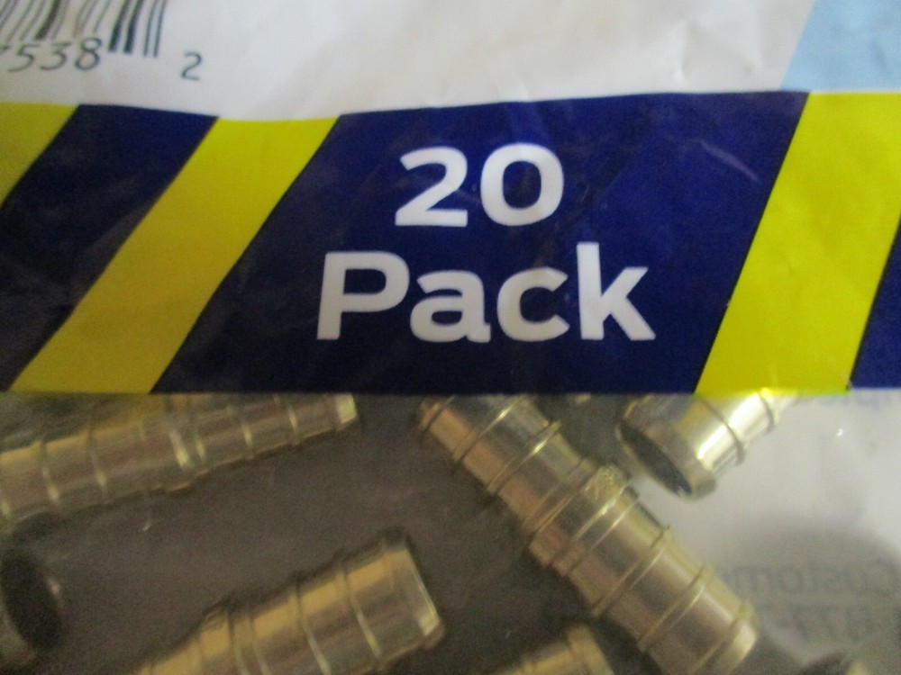 Genuine SharkBite 1/2-in PEX Crimp Brass Coupling (20-Pack)