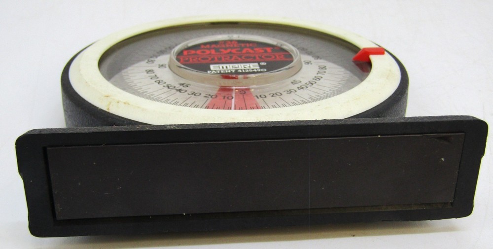 Empire 36 Magnetic Polycast Protractor – 360° Dial, Adjustable Pointer