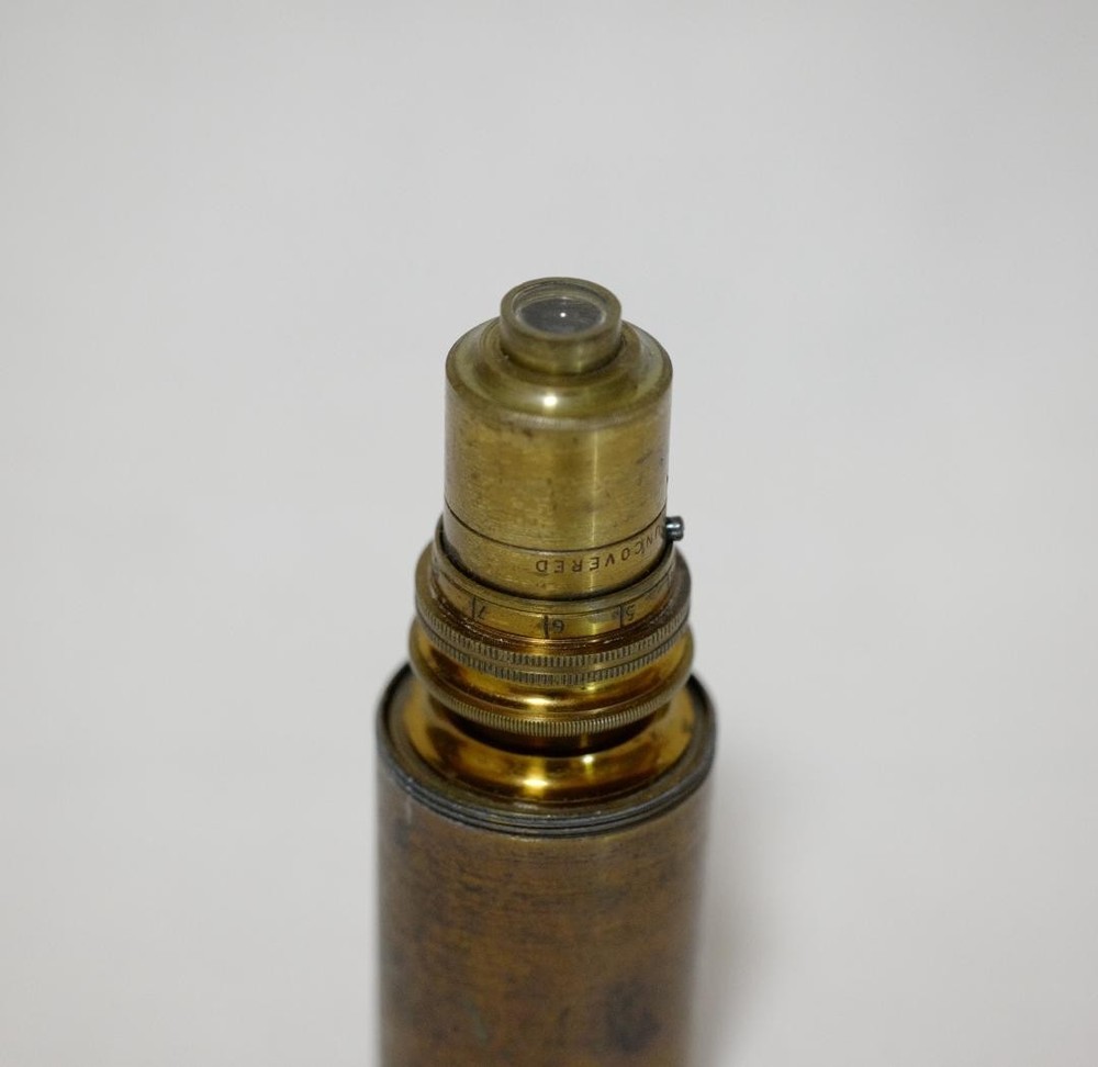 microscope antique Beck's 4/10-in Correction Device-Equipped Objective Lens 1865
