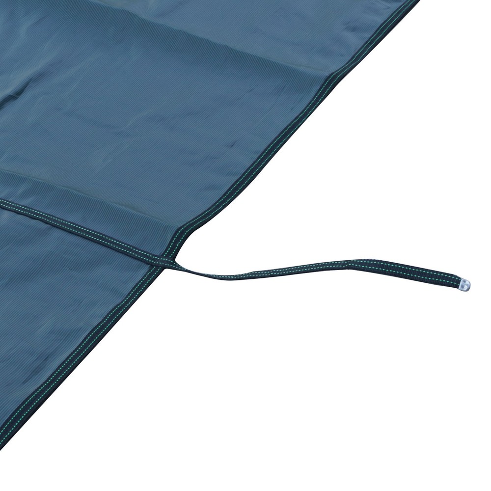 Pool Safety Cover For 20x40ft Rectangular with 4x8ft Center End Step Green Mesh