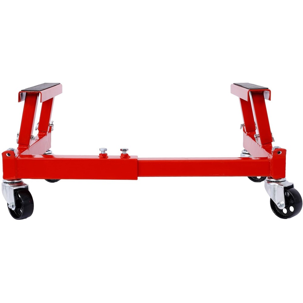⭐Motorcycle Engine Cradle Dolly,1500Lbs Adjustable Width &Height,Rubber Pads,