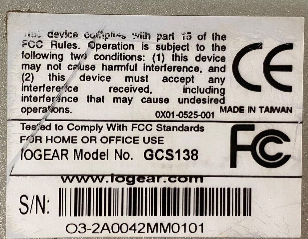 IOGEAR MiniView SE KVM Switch GCS 138