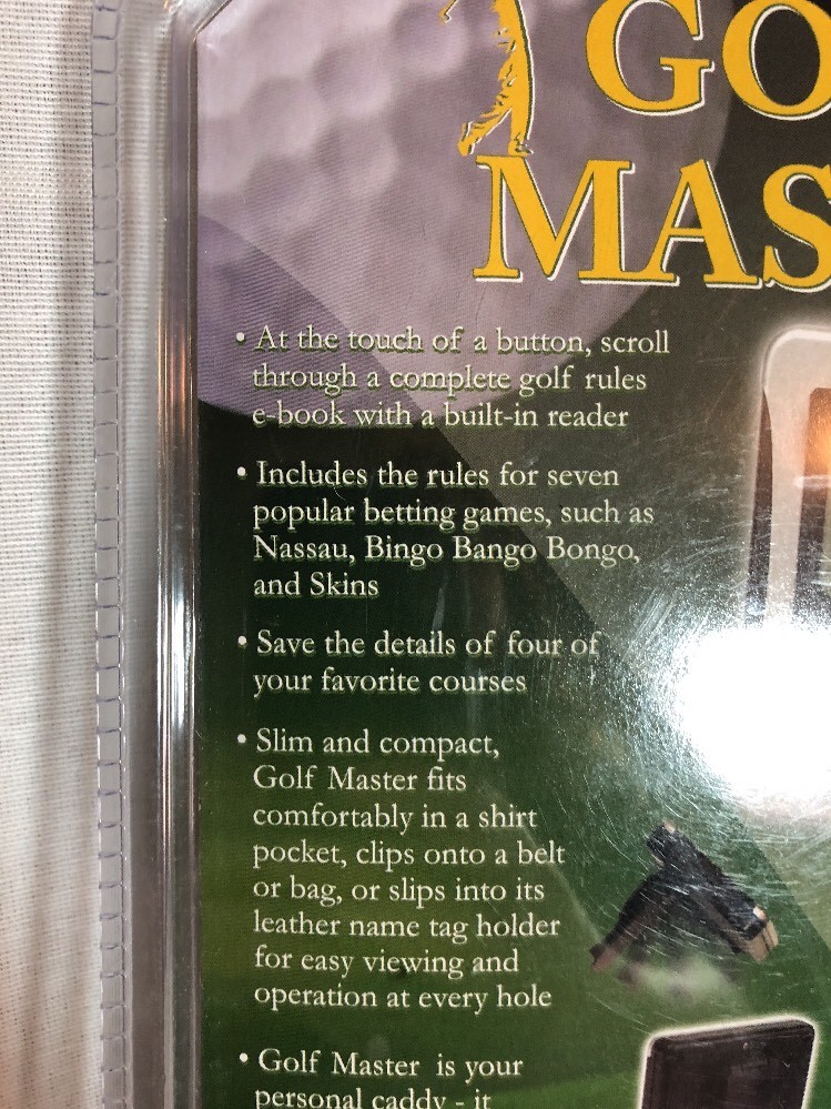 GOLF Master #468-CS Complete Golf Rules Handheld Reader NIB
