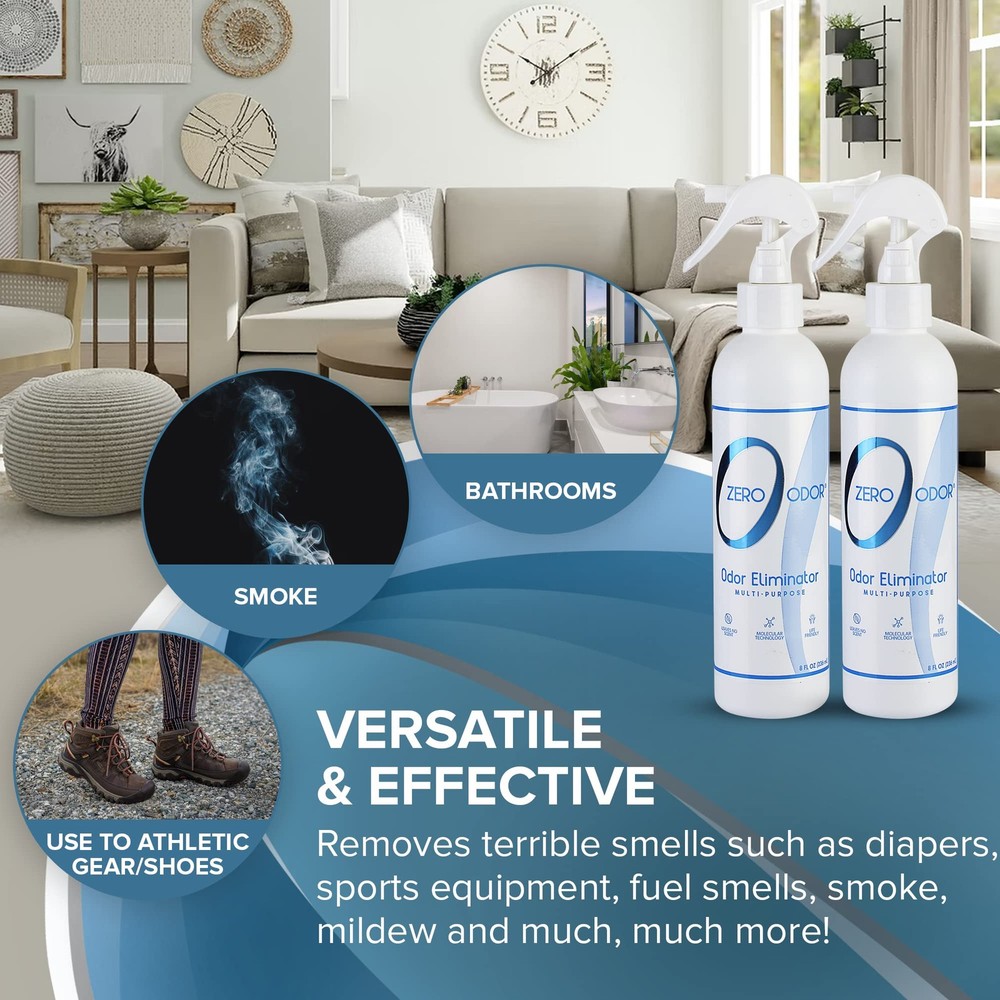 Zero Odor MultiPurpose Strong Odor Eliminator for Home, Office, Car, Bathroo...