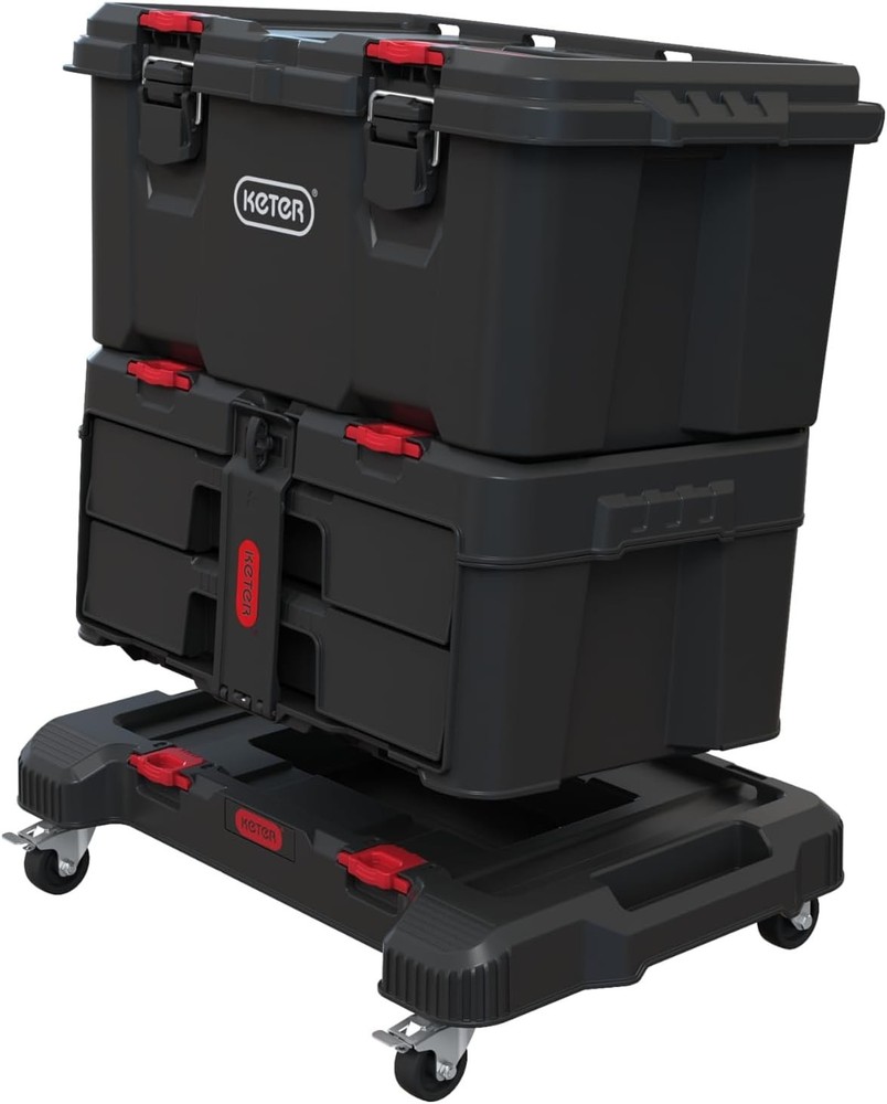 Versatile Rolling Dolly - 220 lbs Capacity with Modular Design & Locking Casters