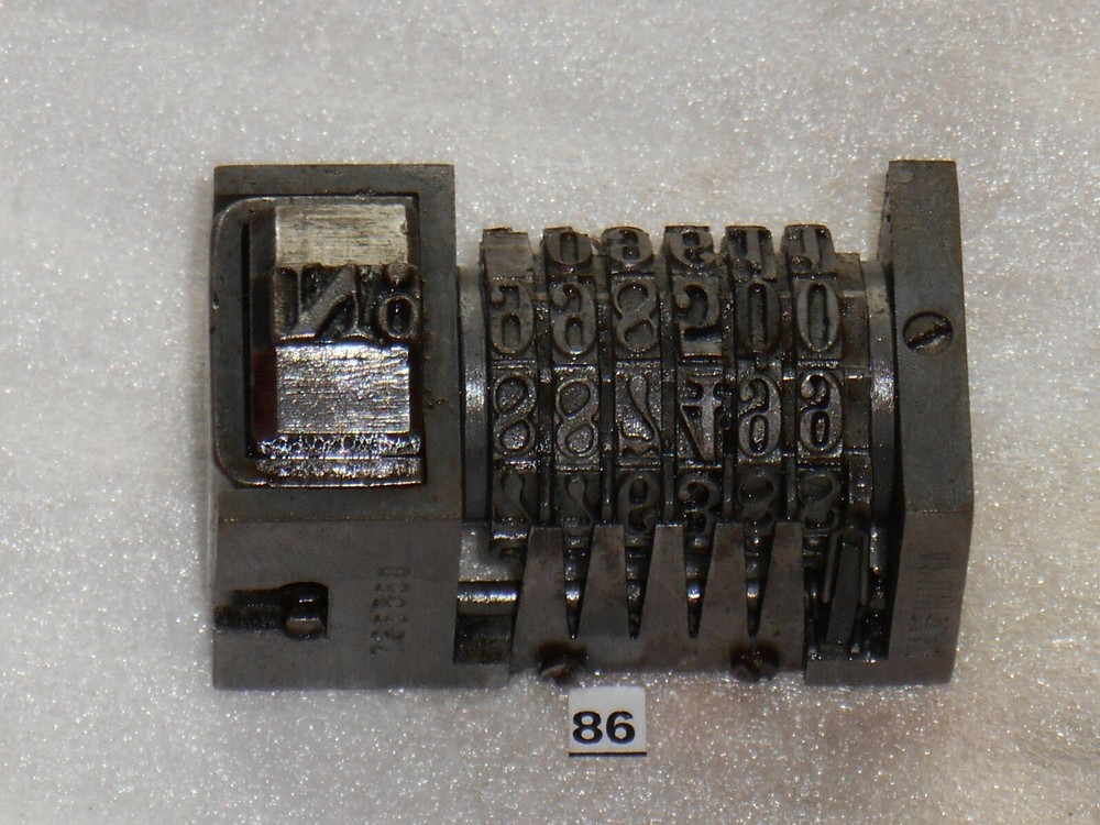 Blue Boy | letterpress numbering machine | 86