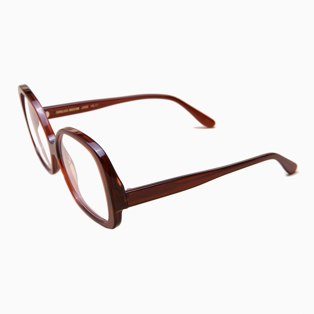 Large Square Maroon Reading Glasses 2.50 diopter- Jane