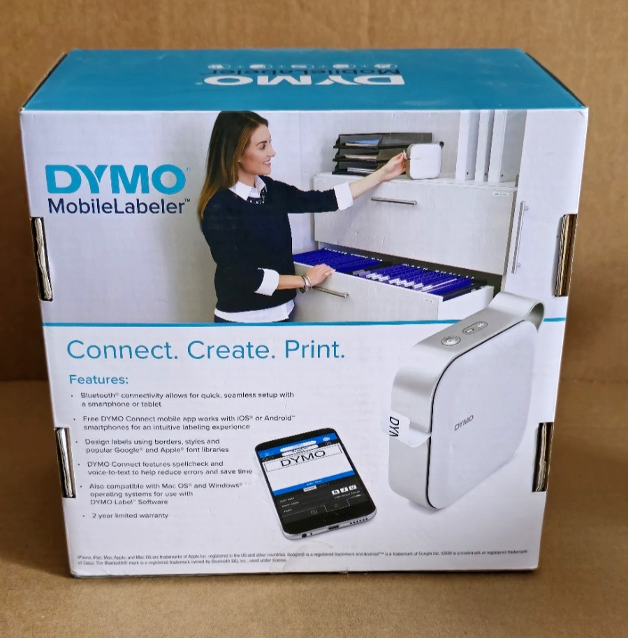 DYMO MobileLabeler Label Maker with Bluetooth - 1982171 - NEW - Open Box