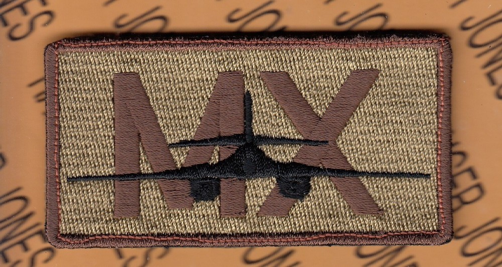 USAF Air Force B-1 Bomber MX Maintenance Duty ID Tab ~3.25" w/ Hook patch c/e