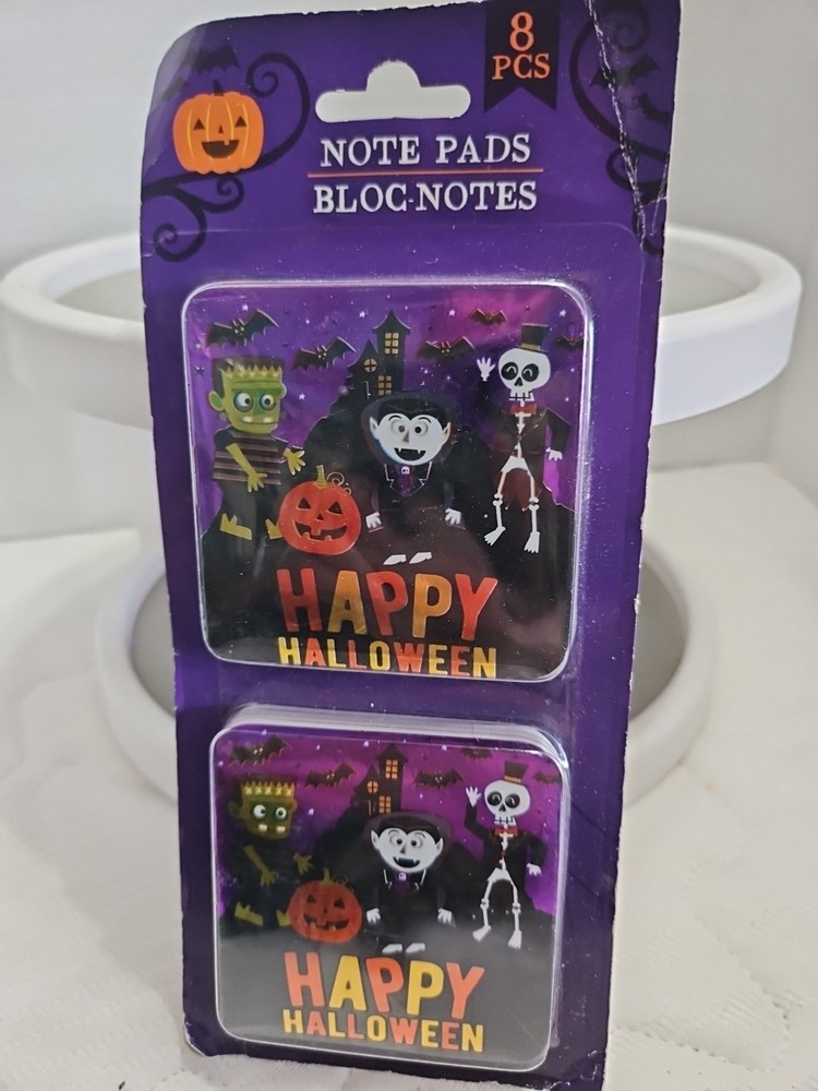 Halloween Ghost pumpkins Dracula Note Pads Bloc Notes 8 Pads