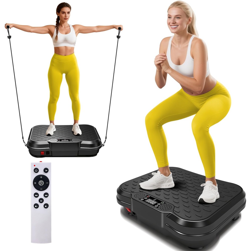 Vibration Plate Exercise Machine,Vibrating Platform for Lymphatic Drainage wi...