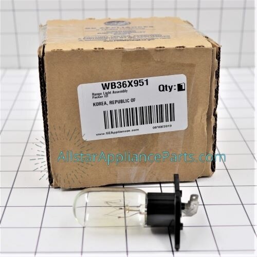 GE Microwave Light Bulb & Base Assembly WB36X951