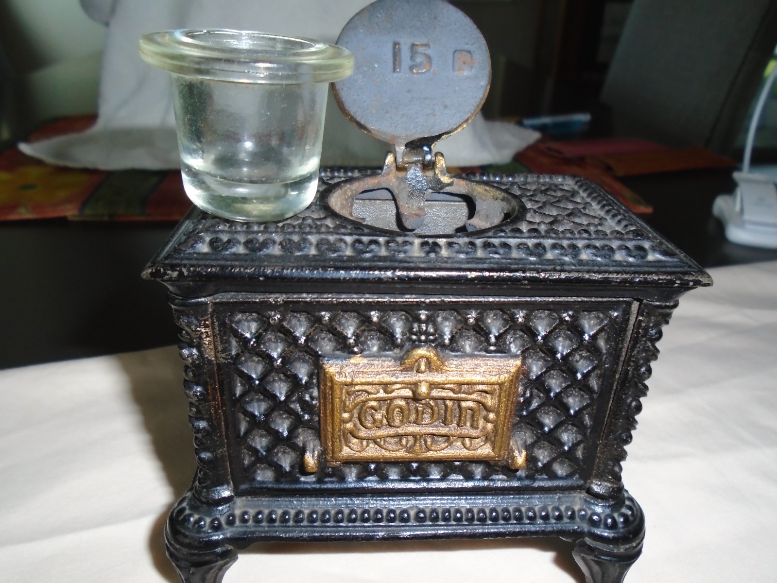 Godin Chaufette (little stove) Advertising Inkwell France ca1900