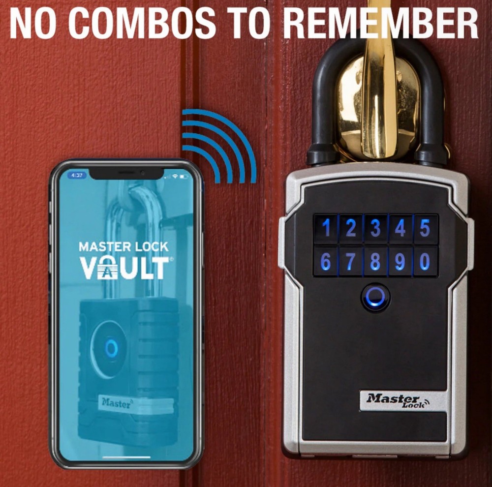 Master Lock Key Lock Box Safe Code Realtors Short-Term Rentals, 5 Keys, 5440EC