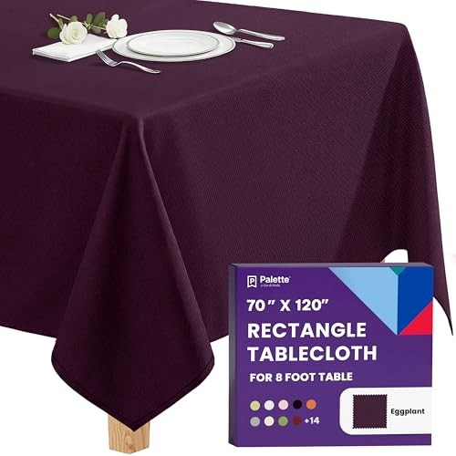 Rectangle Tablecloth - 70 x 120 Inch Table 120" x 70" (Rectangular) Eggplant
