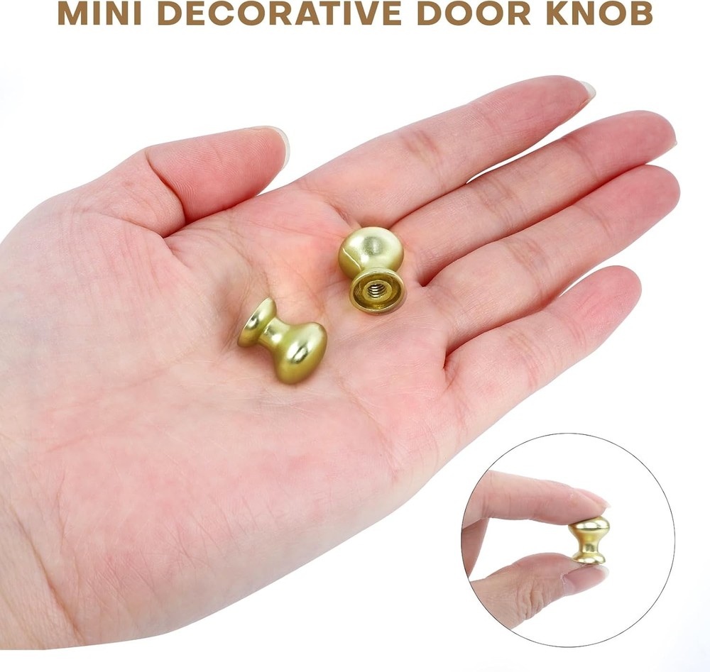 6pcs Small Drawer Knobs Gold Vanity Knob Round Mini Door Knobs for Jewelry Box 0