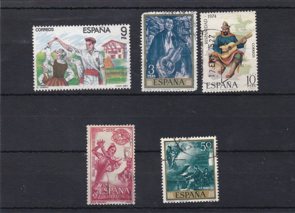 Spain -Music & dance - 5 stamps