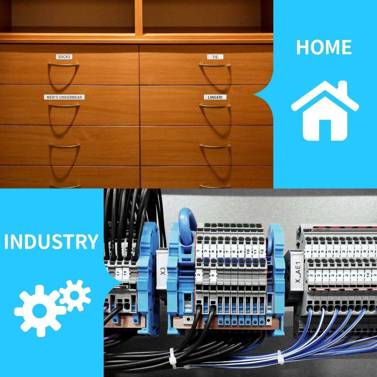 5 PK For Brother P-Touch TZe-231 TZ-231 12mm White Standard Laminated Tape