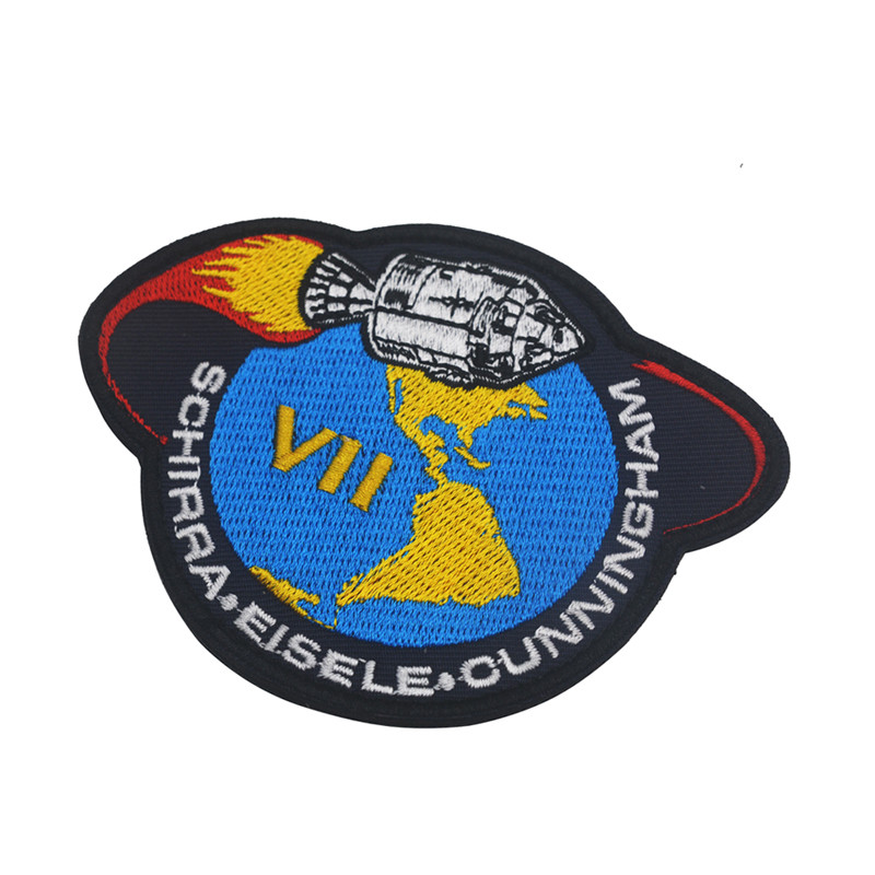 Apollo 7 VII – NASA Space Program Shiled Hook Patch Embroidered Badge Blue