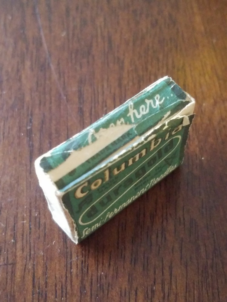 Gramophone phonograph needle box, columbia duragold