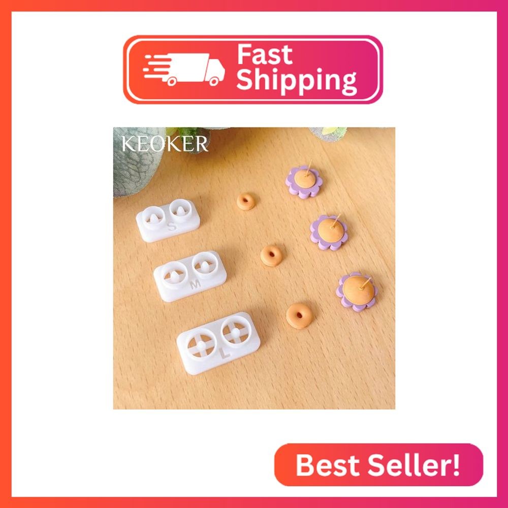 Keoker Stud Post Embedding Tool for Polymer Clay Earring, Polymer Clay Tools for