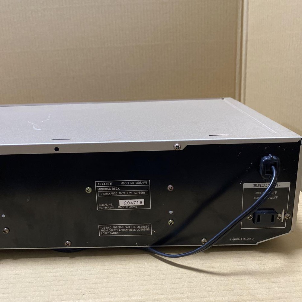 Sony MDS-W1 Md Mini Disc Deck Player Recorder Audio Components Working Item