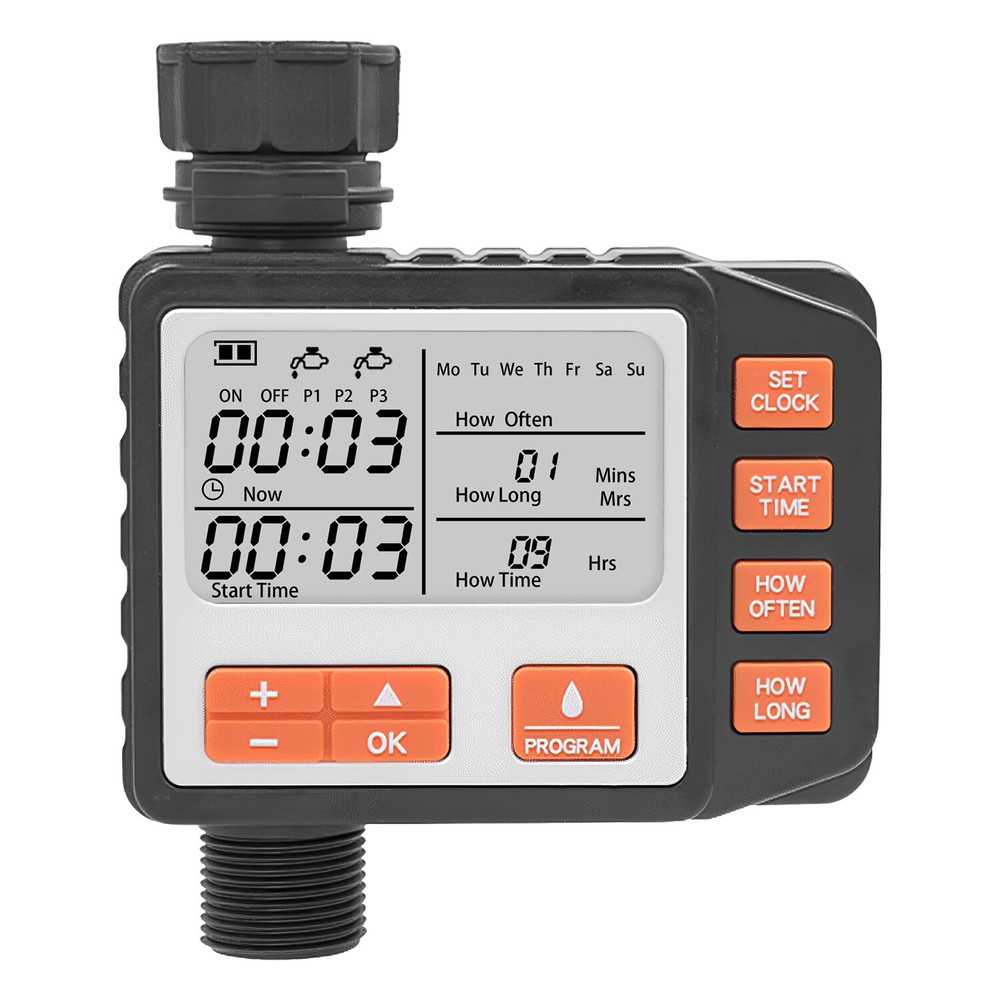 Sprinkler Timer with 3 Watering Programs Automatic Watering System Irrigation
