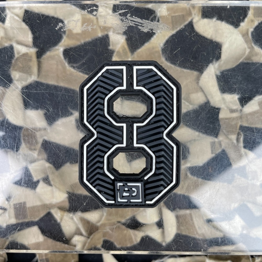 NEW Push Rubberized Number Patch - Black - 8