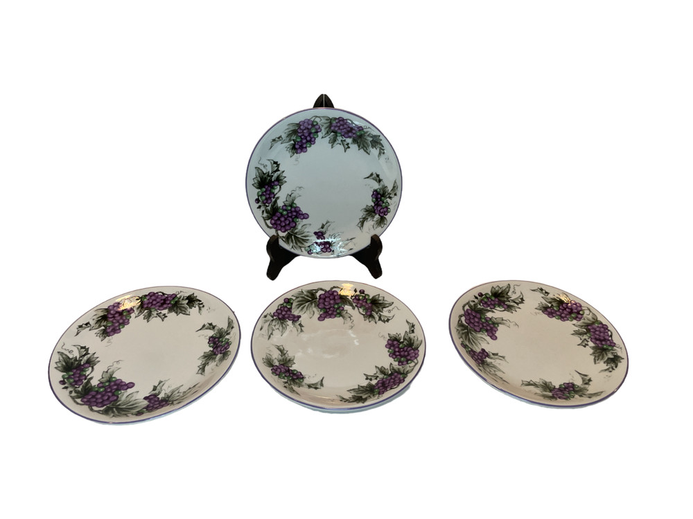 Totally Today 7" Salad Plates With Grape Pattern