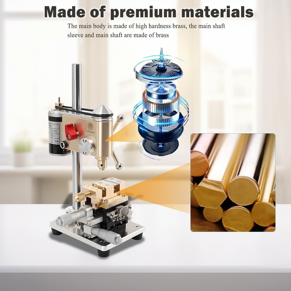 Watchmaker Precision Bench Drill Broken Screws Tool Watch Crown Punch Remove