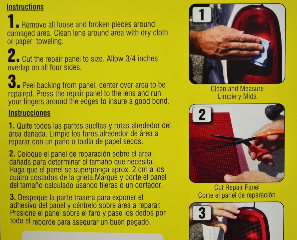 Blue Star Grid Pattern Auto Lens Repair Kit (Red) Red