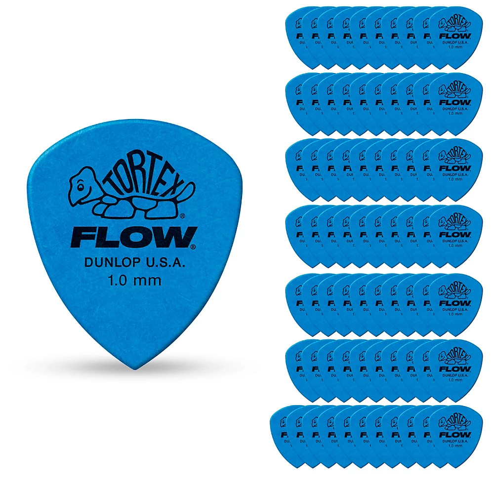 Dunlop Tortex Flow Guitar Picks STD PK-72 1.0 mm 72 Pack