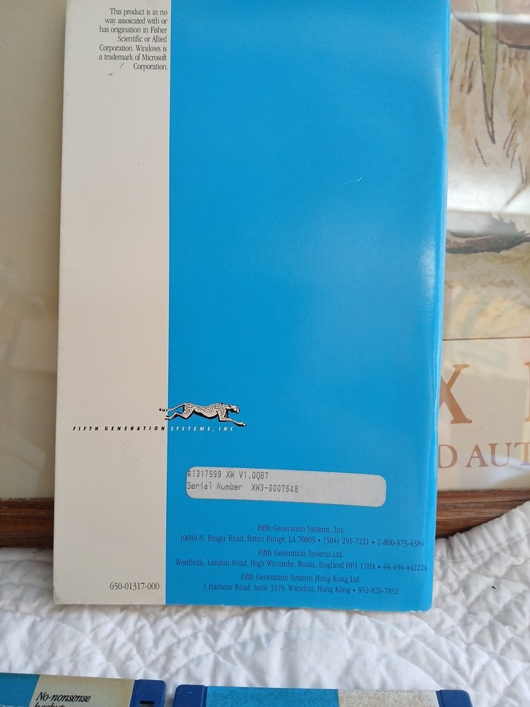 Fastback Express Windows Floppy Disks & User's Manual