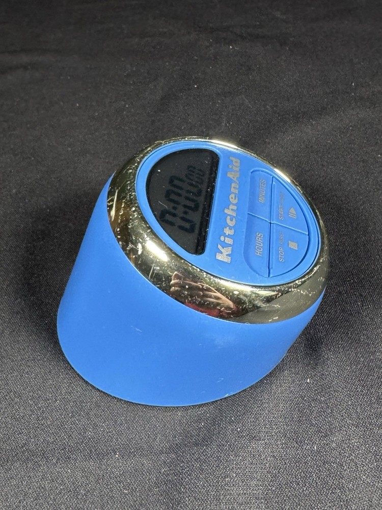 KitchenAid Digital Kitchen Timer OEM Easy to Read Countertop Blue & Chrome