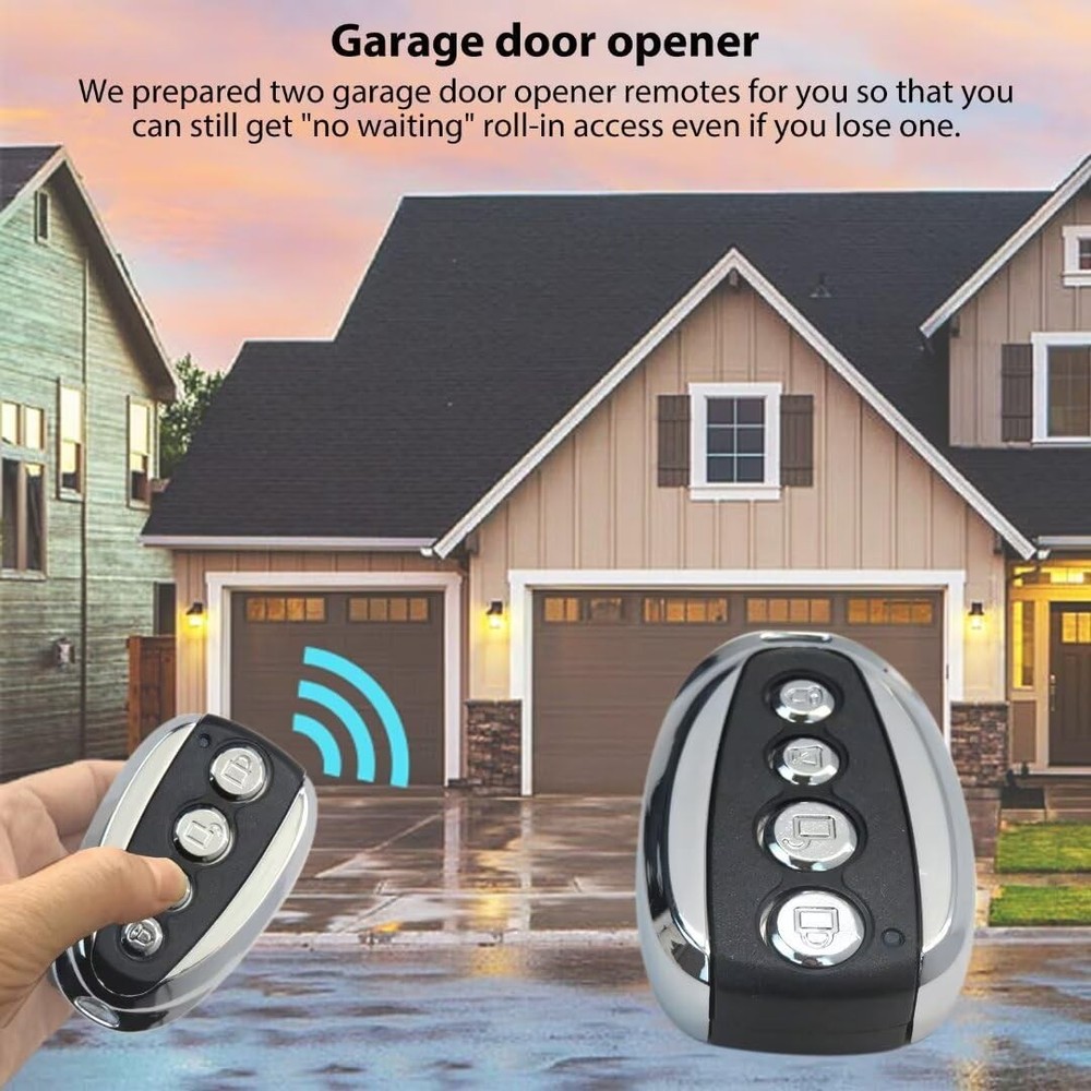 2X Remote Control Backup Key Sliding Gate Opener Automatic Operator 433.92MHz US