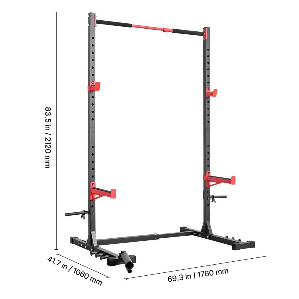 Power Cage Rack, Multifunctional Squat Rack for Home Gym, Width-Adjustable Worko