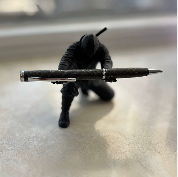 3D Printed Ninja Design Pen & Ring Holder – Desk Organizer