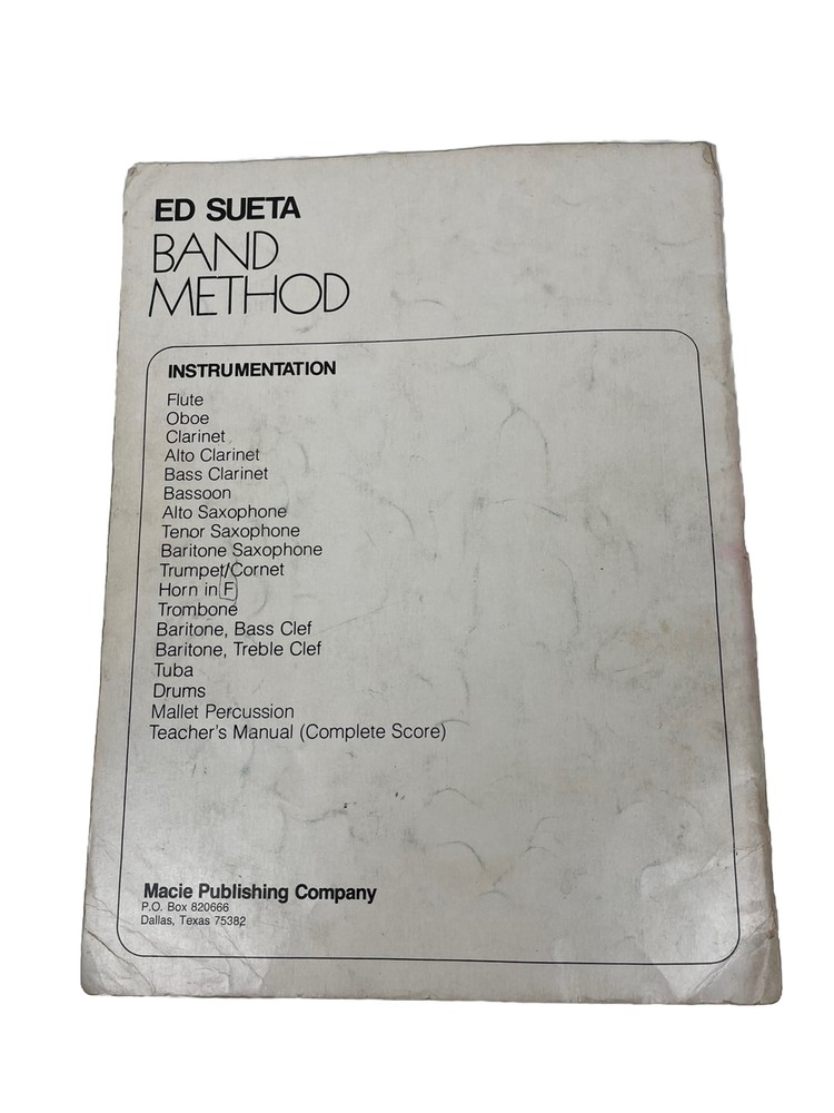 Ed Sueta Band Method Flute Book One~Systematic Method Based on Syllables