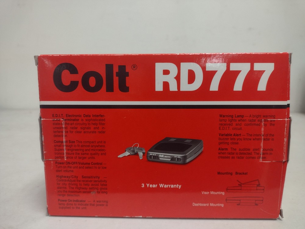 Colt Radar Detector RD777 - New, Open Box