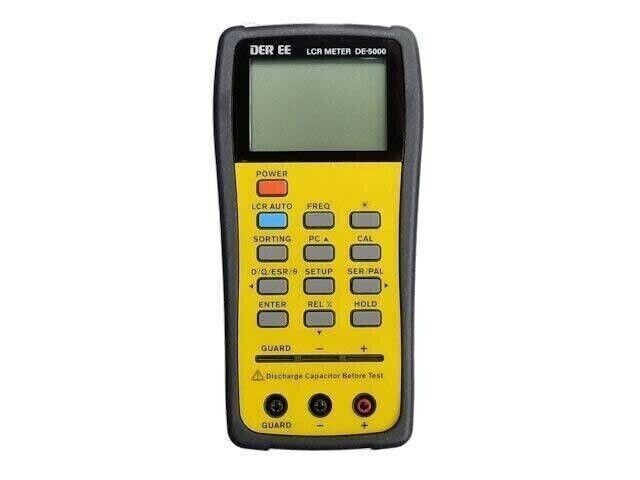 DER EE DE-5000 High Accuracy Handheld LCR Meter and AC Adapter Set for DE-5000