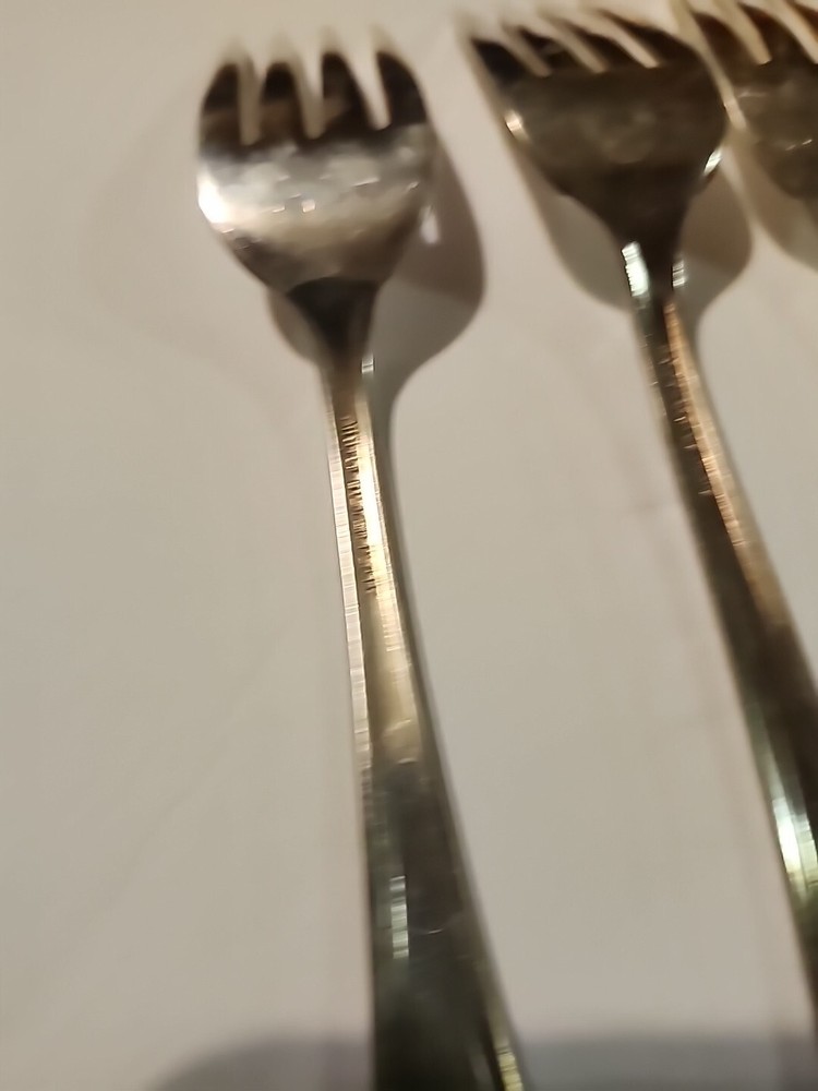 4 R.C.CO. Argyle plate Flatware Pcs Salad Fork RCCO